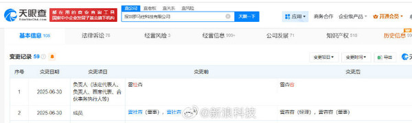 罗马仕高管发生变更：雷社杏卸任法定代表人等职位